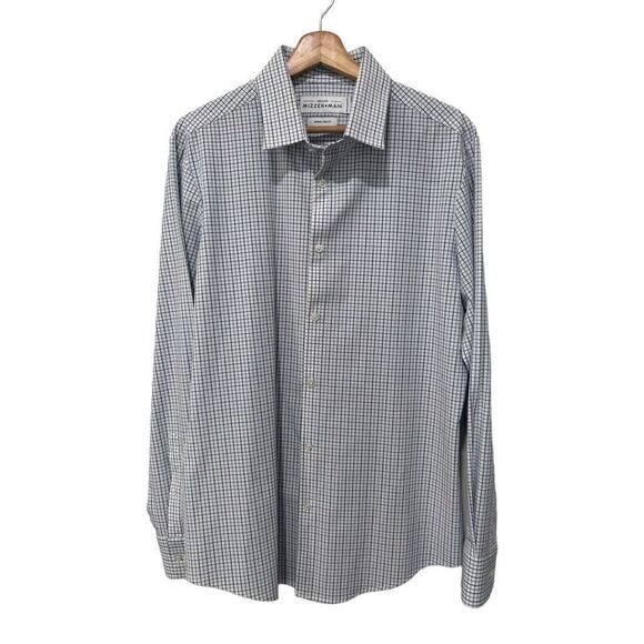 Mizzen + Main Medium Trim Fit Bolling Button Down Performance Shirt White Large - Picture 1 of 14